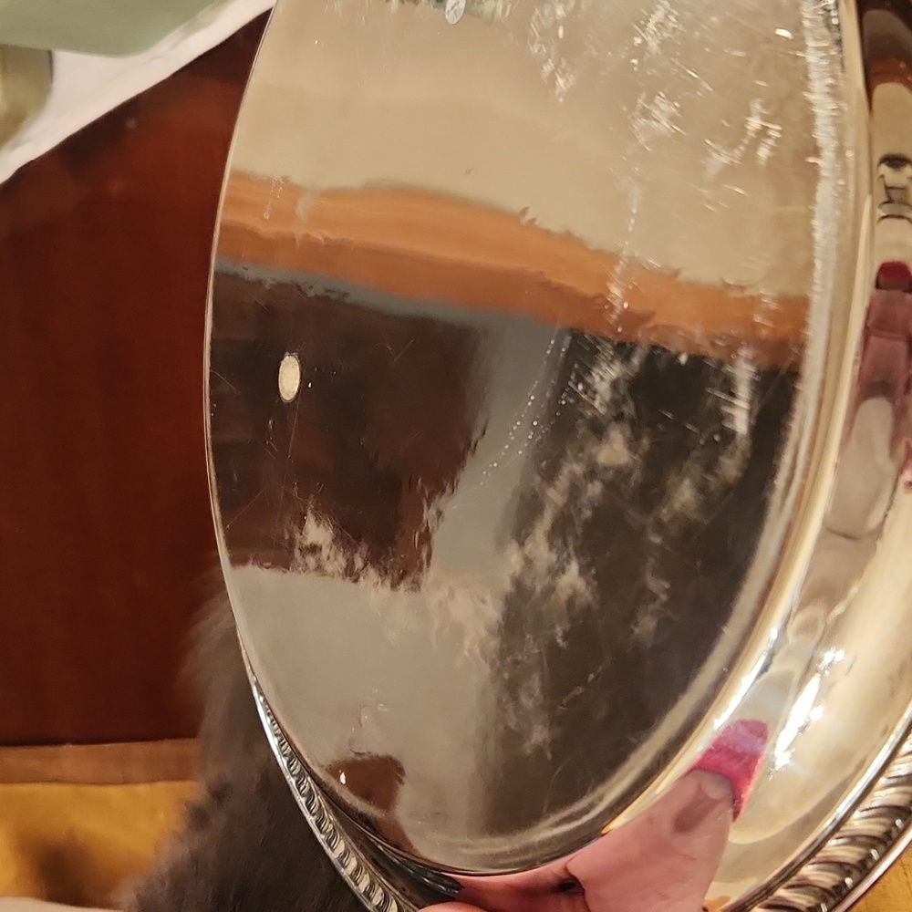 Silver serving tray - Picture 4 of 4